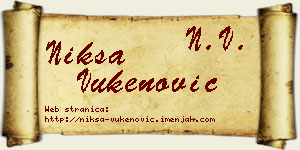 Nikša Vukenović vizit kartica